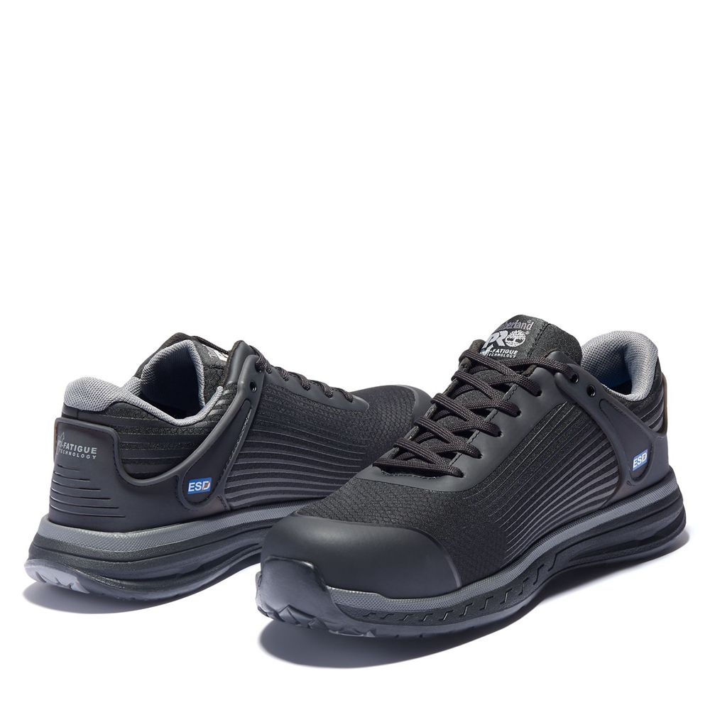 Pantofi De Lucru Timberland Barbati Negrii/Gri - Pro® Drivetrain Sd35 Comp Toe - Romania - KQZVXO671